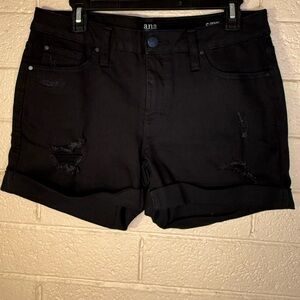 a.n.a Women's Black Ripped Jean Shorts